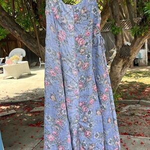 Floral Blue Maxi Dress